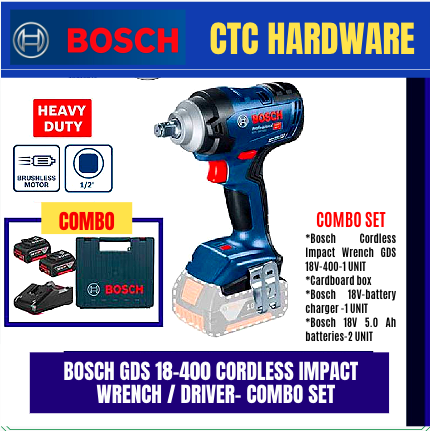 Bosch GDS 18V-400 Cordless Impact Wrench/Driver -COMBO SET/ Bosch/Impact  Wrench/GDS 18V-400/Bosch Cordless Impact Wrench in Impact Wrench 